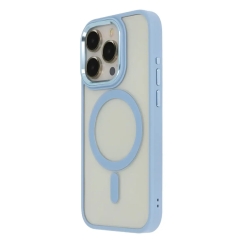 Satin Elegant telefoni ümbris MagSafe toega iPhone 14 Pro sinine