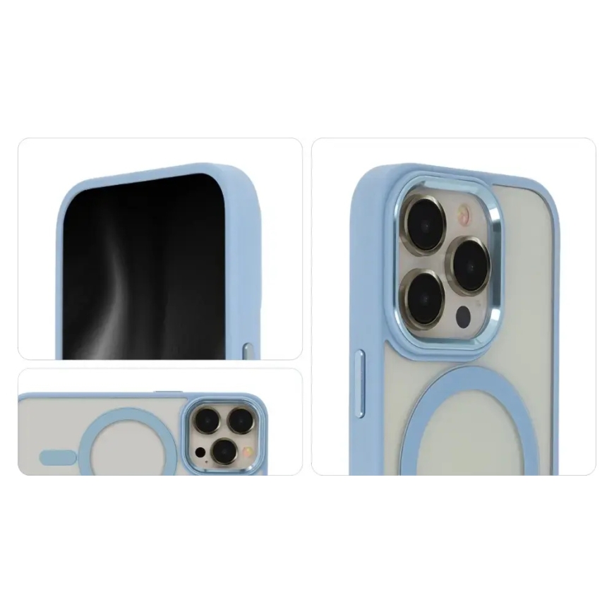 Satin Elegant telefoni ümbris MagSafe toega iPhone 14 Pro sinine – 3