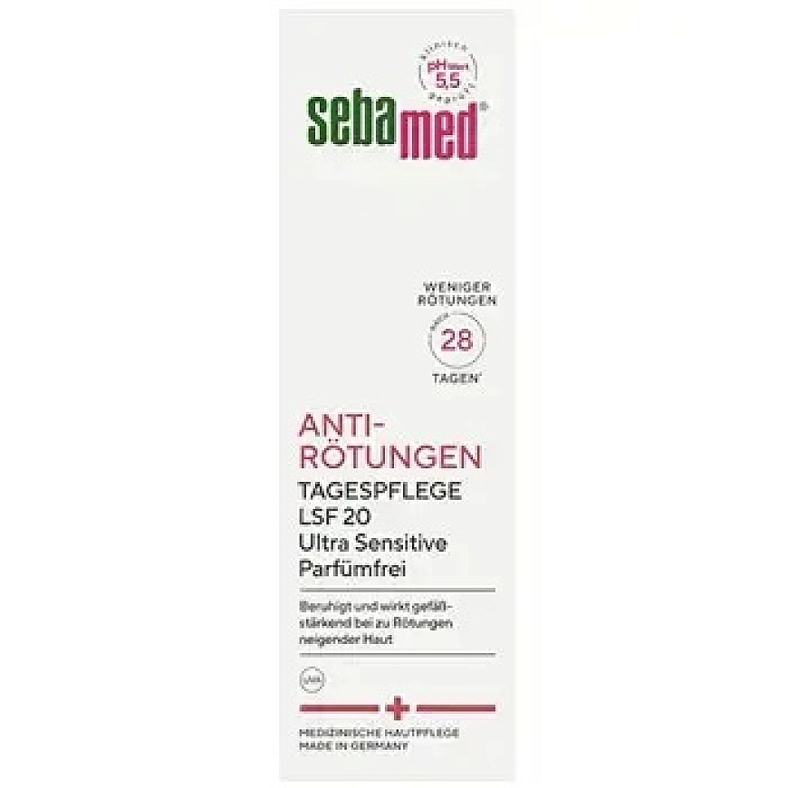 Sebamed Anti-Redness dieninis kremas SPF 20 - lengvas, 50ml