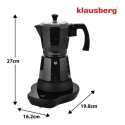 Sähkökahvinkeitin, 0,3 litraa, musta, 500 W, KB 7998, Kla Sähkökahvinkeitin, 0,3 litraa, musta, 500 W, KB 7998, Kla