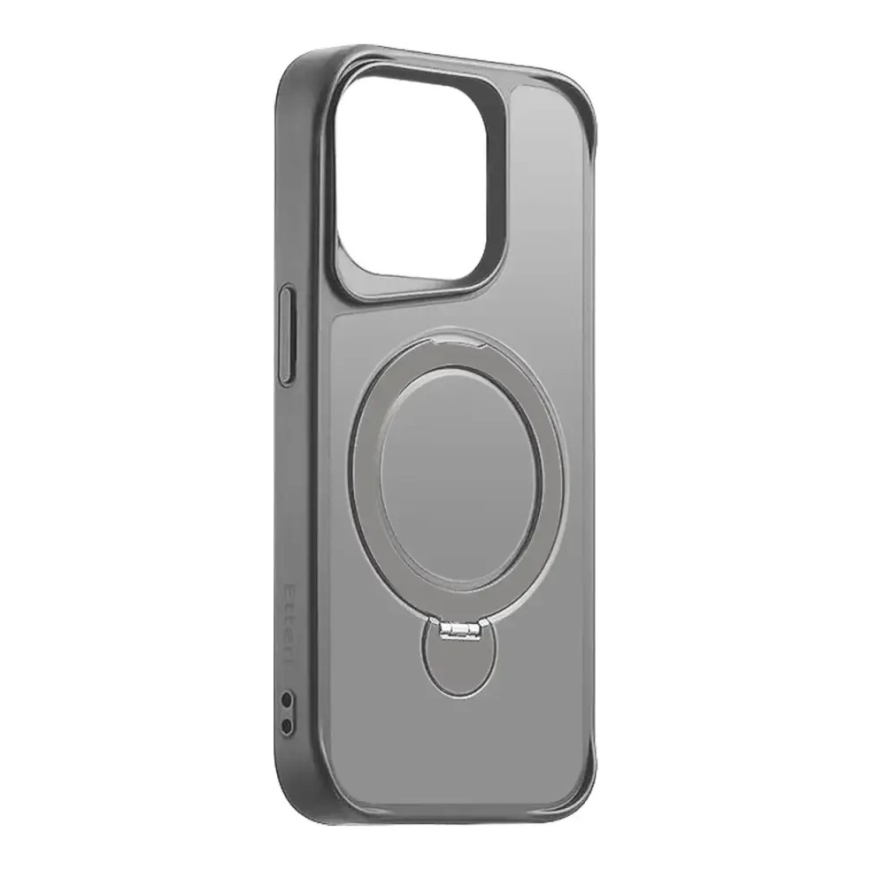 Etteri Matt Mag Ring чехол с подставкой и поддержкой MagSafe для телефона iPhone 15 Pro серый – 2
