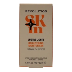 Revolution Skincare, Lustre Lights, C vitamīns un Peptīdi, Spodrinošs, Gela krēms, Sejai, 50 ml