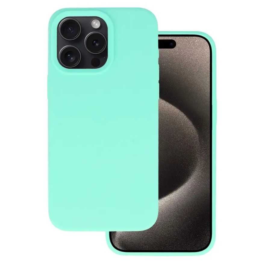 Silicone Lite telefoni ümbris iPhone 15 Pro roheline