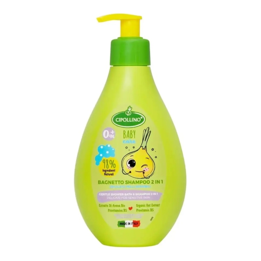 Cipollino, Baby Care, Shower Gel & Shampoo 2-In-1, 250 ml