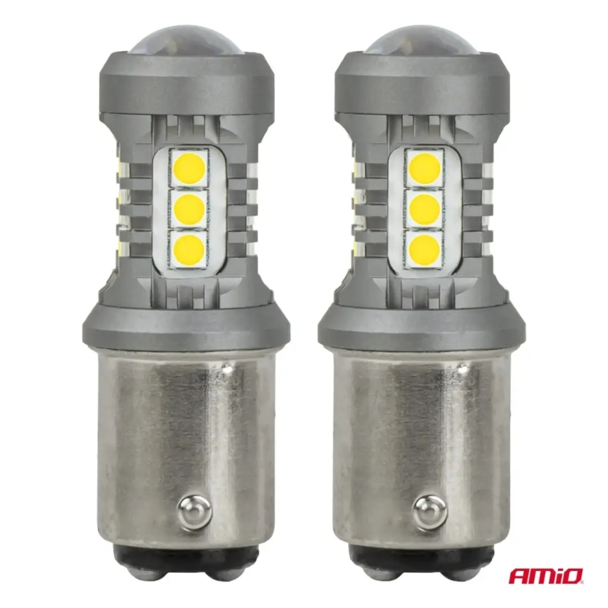 LED bulbs STANDARD BAY15D P21/5W 3030 15SMD White 12/24V AMIO-05003 – 2