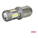 LED spuldzes STANDARD BAY15D P21/5W 3030 15SMD Balta 12/24V AMIO-05003