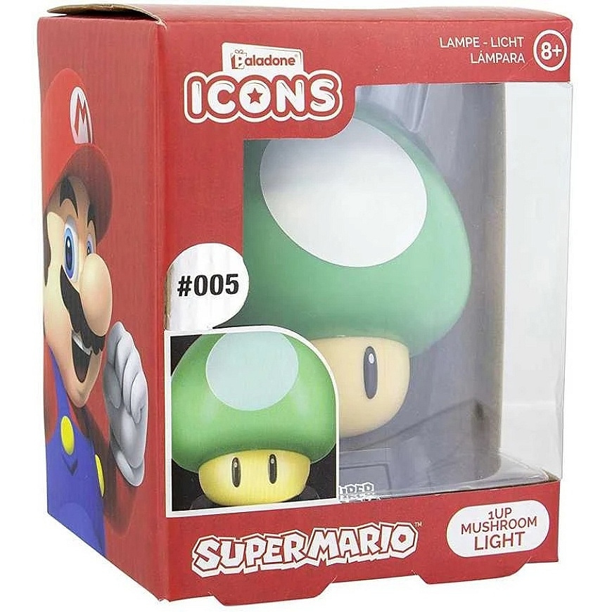 Paladone MARIO 1Up Mushroom ICON lamppu 10 cm – 3