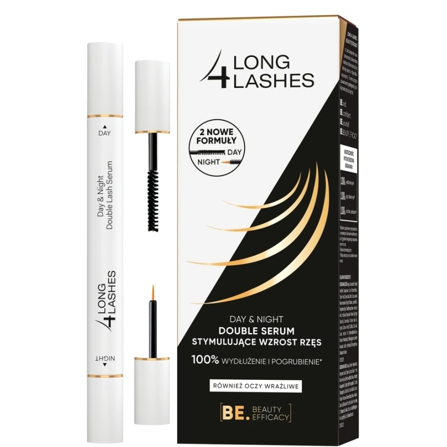 LONG4LASHES Day&Night divu acu skropstu augšanu veicinošs serums 2x3ml