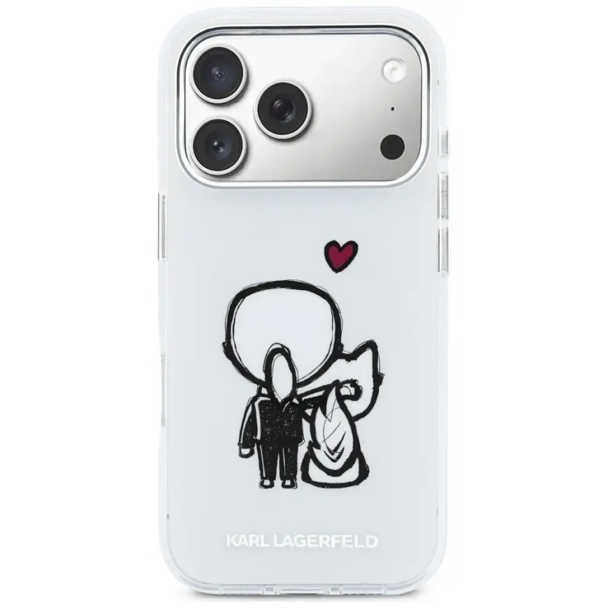 Karl Lagerfeld Karl & Choupette maciņš ar MagSafe atbalstu telefonam iPhone 17 Pro caurspīdīgs – 3
