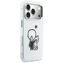 Karl Lagerfeld Karl & Choupette phone case with MagSafe support for iPhone 17 Pro transparent