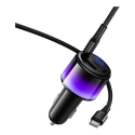 HOCO Z69A auton laturi | 37W | PD, QC | USB-A, USB-C | mukana USB-C - USB-C kaapeli | musta HOCO Z69A auton laturi | 37W | PD, QC | USB-A, USB-C | mukana USB-C - USB-C kaapeli | musta