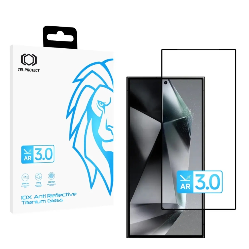 Tel Protect 10X AR 3.0 AntiReflective Titanium grūdintas apsauginis stiklas telefonui Galaxy S24 Ultra