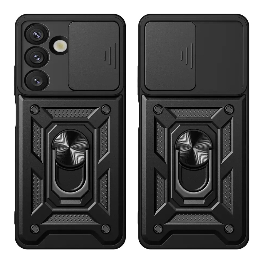 Гибридный бронебойный чехол Camshield с подставкой и защитой камеры для Vivo Y39 5G / Y300i 5G - Черный – 5