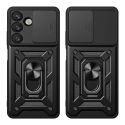 Hübriidset kaitseümbrist Camshield koos aluse ja kaamerakattega Vivo Y39 5G / Y300i 5G jaoks - Must Hübriidset kaitseümbrist Camshield koos aluse ja kaamerakattega Vivo Y39 5G / Y300i 5G jaoks - Must