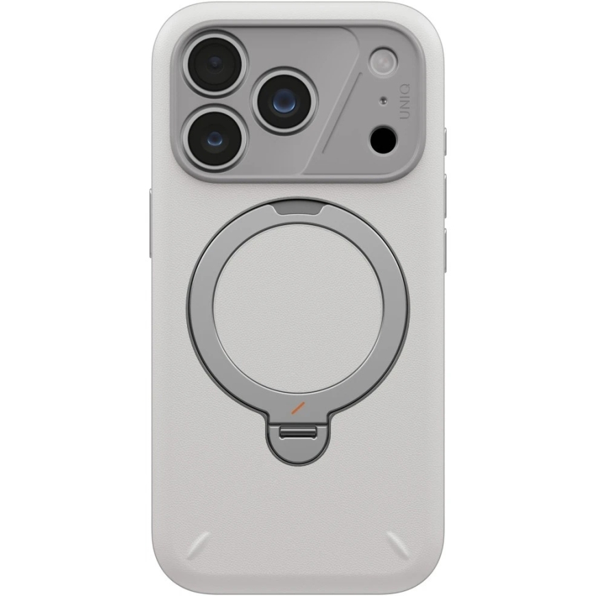 UNIQ Elix kate iPhone 18 Pro / 17 Pro, 360-kraadise pööratava alusega, helehall – 3