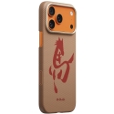 PITAKA Edge Case Ink Horse Painting iPhone 17 Pro dėklas auksinis ir jade PITAKA Edge Case Ink Horse Painting iPhone 17 Pro dėklas auksinis ir jade