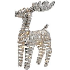 Koopman Christmas Decoration Reindeer 60 cm with Timer 60 LED Silver (999748)