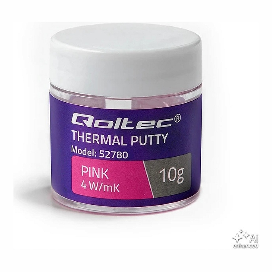 Qoltec Aukšto šilumos laidumo pasta | Thermal Putty masė 4 W/m-K | 10 g | Rožinė