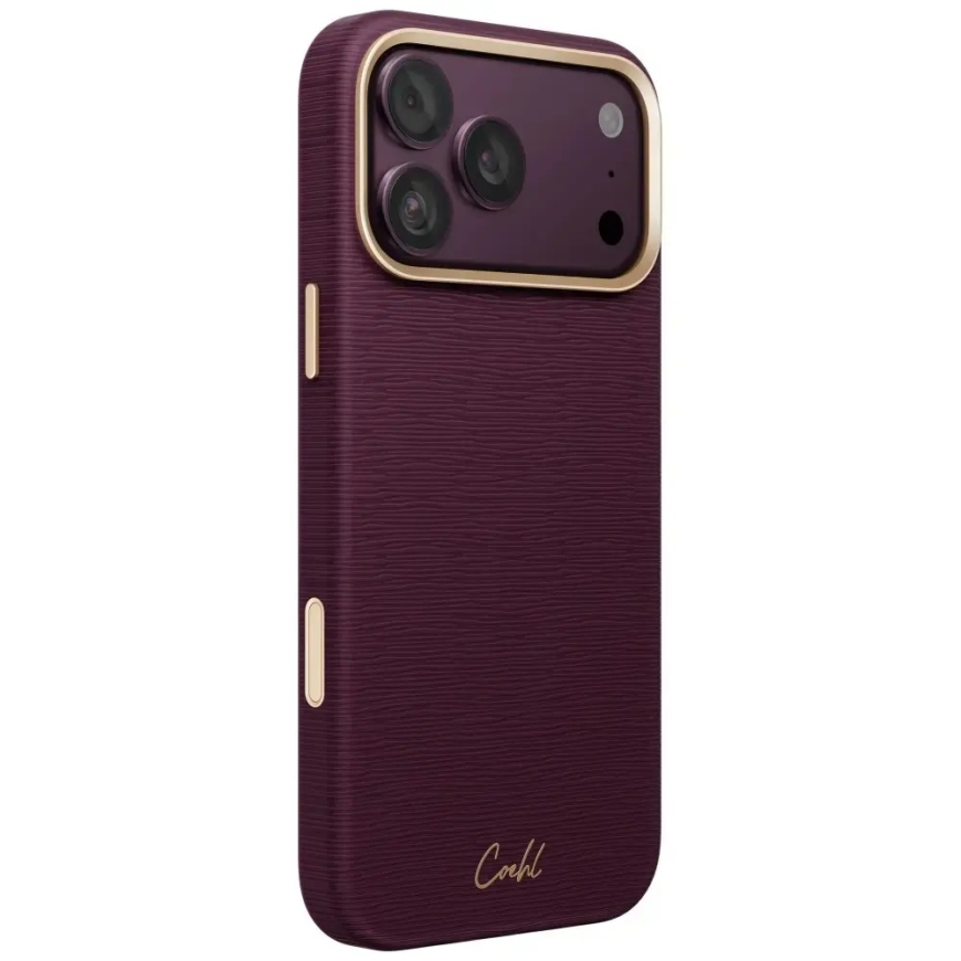 UNIQ Coehl Mirelle dėklas iPhone 18 Pro Max / 17 Pro Max su magnetiniu įkrovimu bordo spalvos – 2