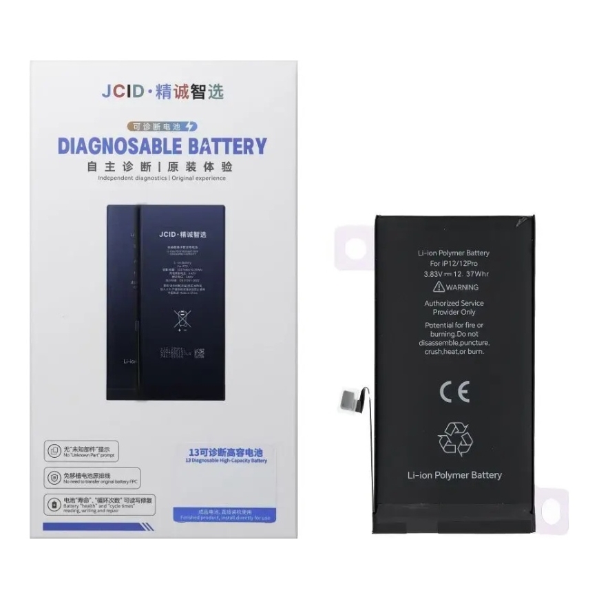 JCID Diagnosable Battery for iPhone 12 / 12 Pro 3230 mAh (high capacity)