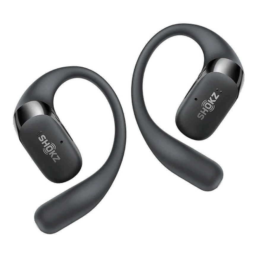 Shokz OpenFit 2+ Headphones with bone conduction technology and Dolby Audio, Black color