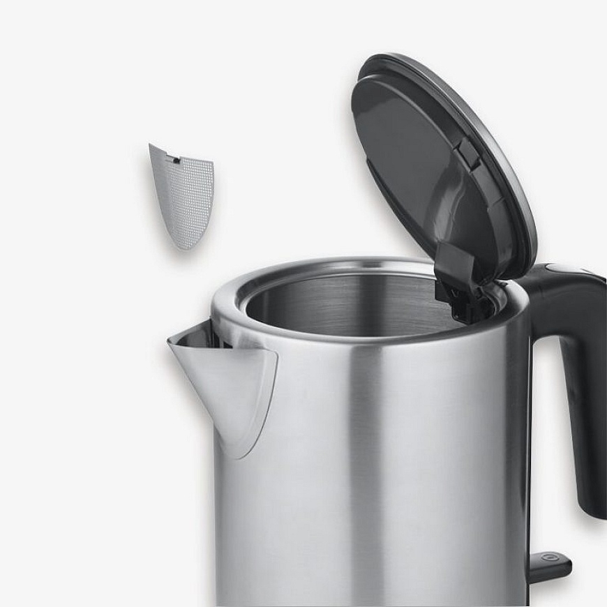 Severin WK 3489 elektriskās tējkanna 1 L 2400 W Melns, Sudrabs – 4