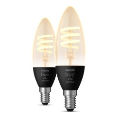 Philips Hue -filamenttiälylamppu, White Ambiance Filament, E14, 2-pack