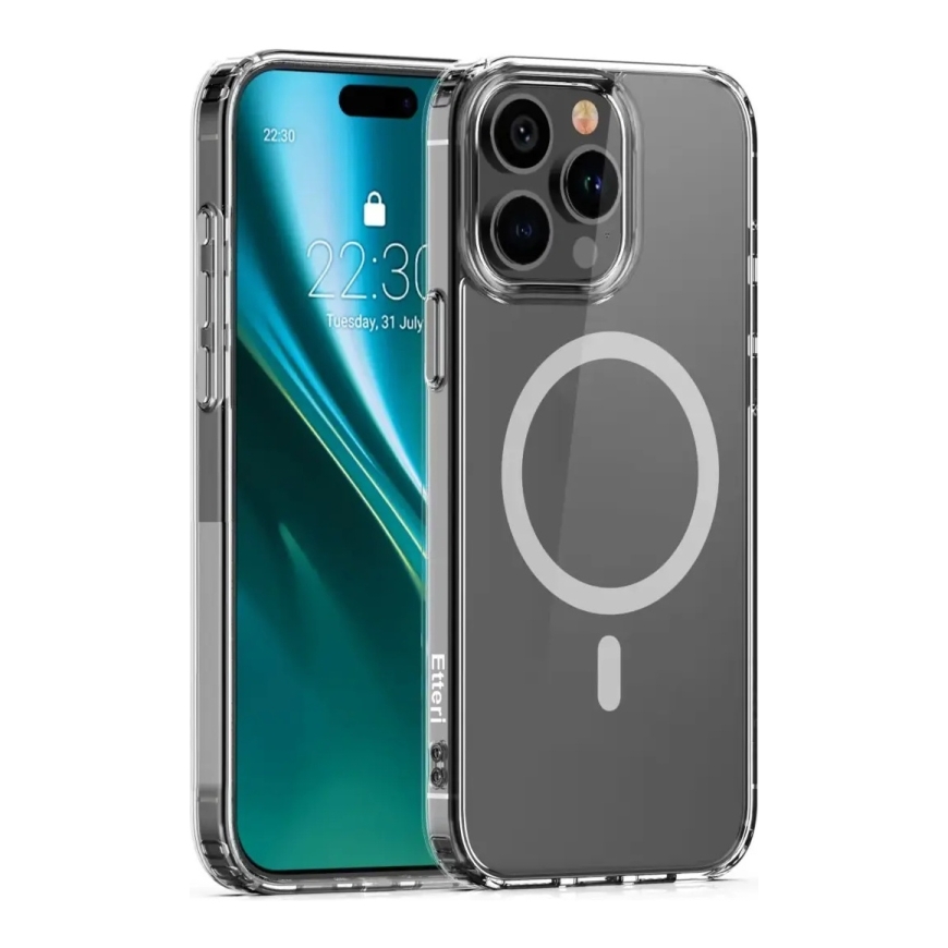 Etteri Color Mag telefono dėklas su MagSafe palaikymu iPhone 12 | iPhone 12 Pro pilkas