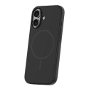 Silicone Thin Mag maciņš ar MagSafe atbalstu telefonam iPhone 16e melns