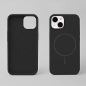 Silicone Thin Mag phone case with MagSafe support for iPhone 16e black