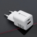 Forcell F-Energy Mini matkalaturi | 30W | PD, QC, GaN | USB-C, USB-A | valkoinen Forcell F-Energy Mini matkalaturi | 30W | PD, QC, GaN | USB-C, USB-A | valkoinen