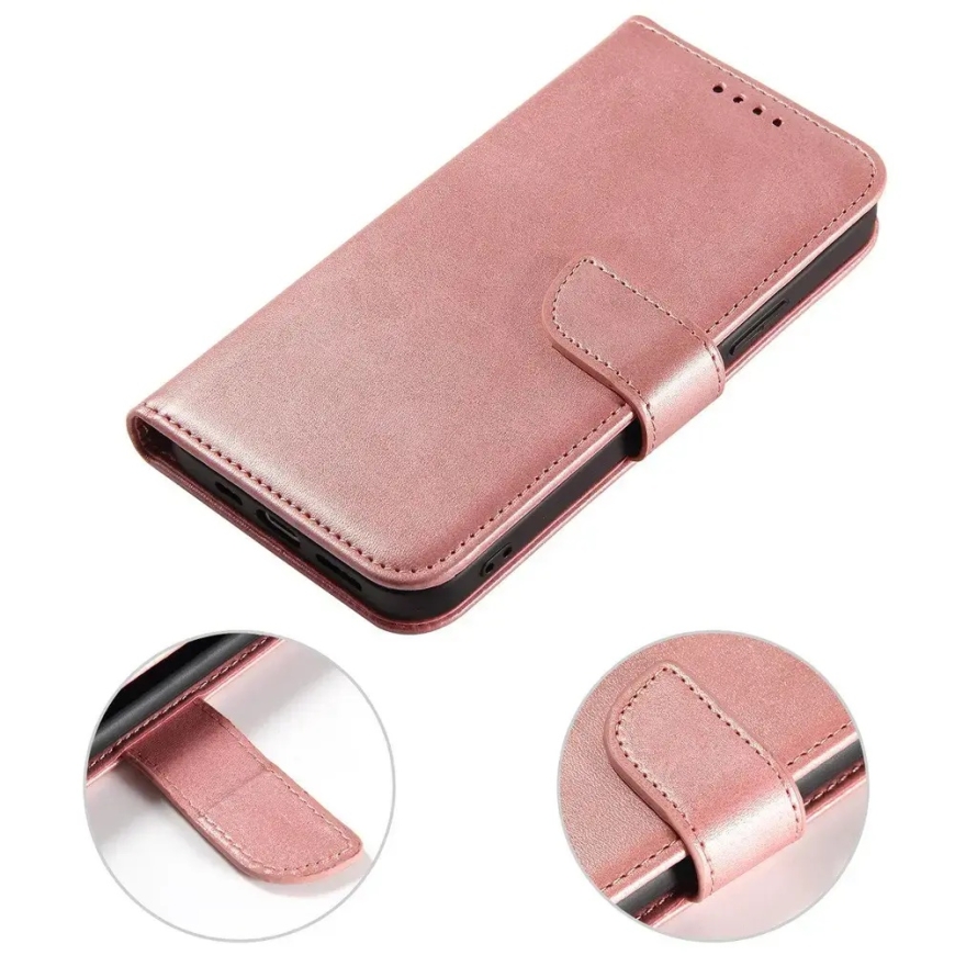 Magnet Case grāmatveida maciņš ar statīvu telefonam Samsung Galaxy S23 (S911) rozā – 2
