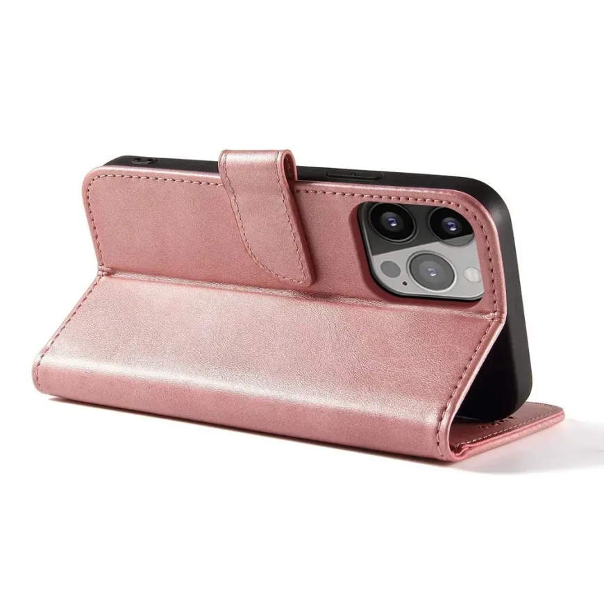 Magnet Case knyginio tipo telefono dėklas su stovu Samsung Galaxy S23 (S911) rožinis – 3