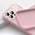 Soft Silicone Lens telefoni ümbris iPhone 13 Pro Max roosa