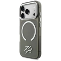 Karl Lagerfeld IML KL Script Logo telefono dėklas su MagSafe palaikymu iPhone 17 Pro juodas Karl Lagerfeld IML KL Script Logo telefono dėklas su MagSafe palaikymu iPhone 17 Pro juodas