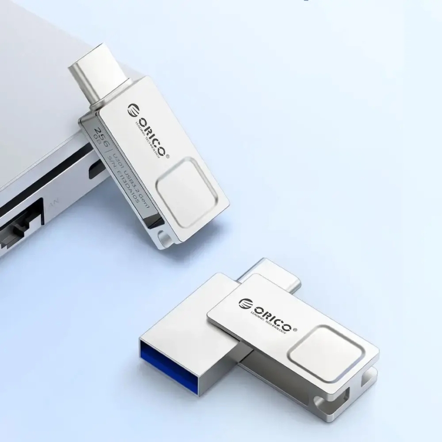 Orico U301 128GB USB-A USB-C USB 3.2 Gen 1 mälupulk - hõbe – 2