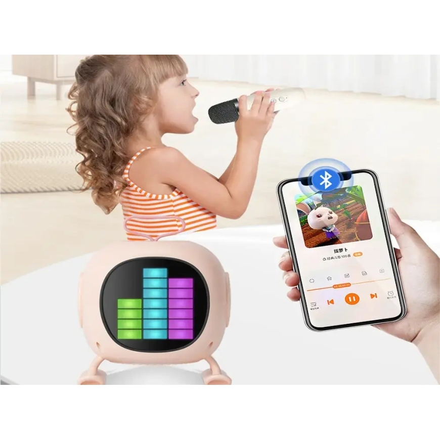 Fusion karaoke-kaiutin mikrofonilla | Bluetooth | RGB vaaleanpunainen – 3