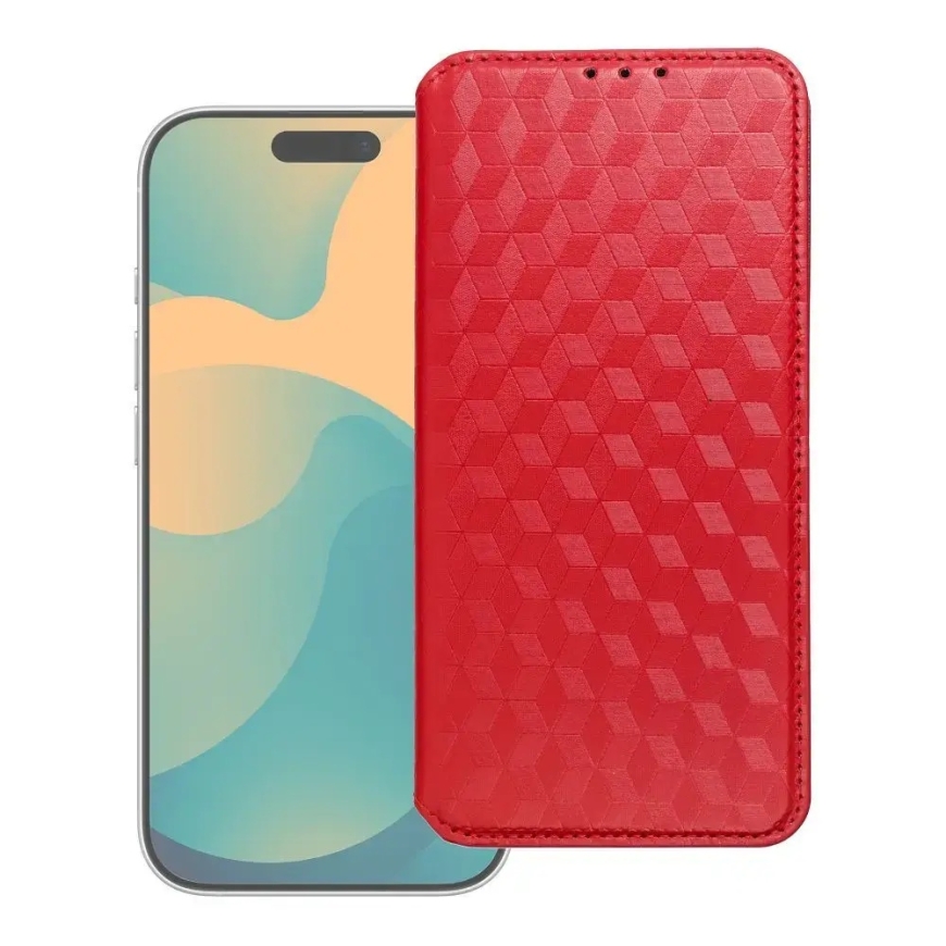 Cubic Book raamatutüüpi telefoni ümbris Samsung Galaxy A27 5G (A276) punane