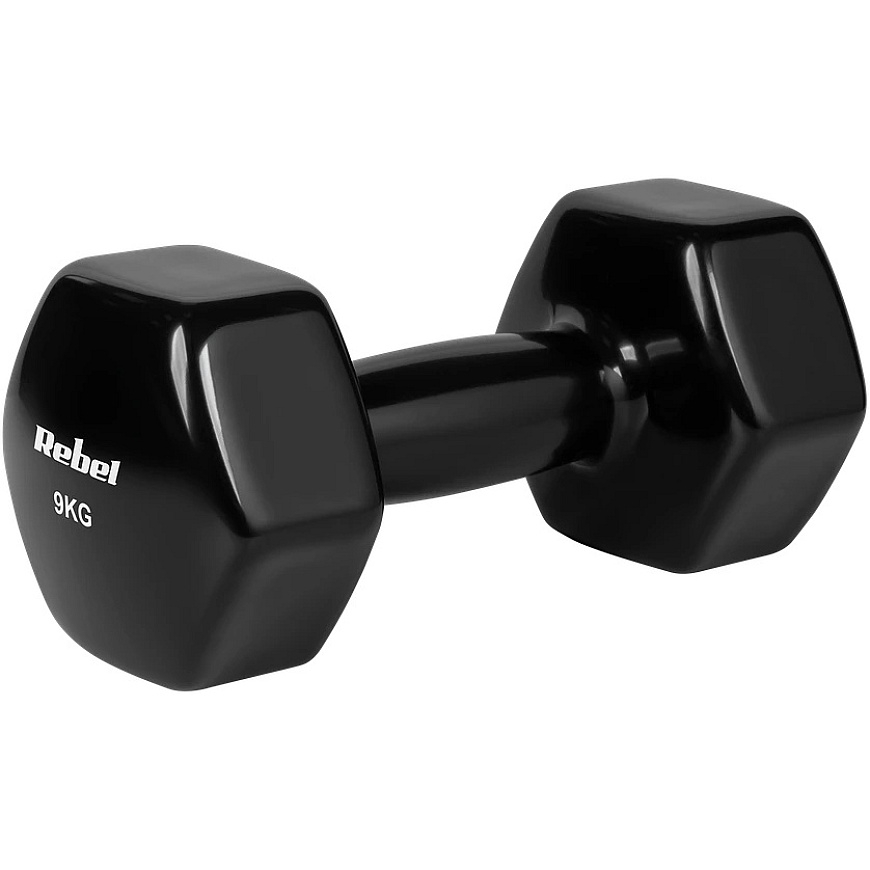 SEŠSTŪRĪGA čuguna vinila hanteles 2 x 9kg, REBEL ACTIVE – 3