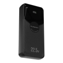 Wozinsky WFC-15B Power Bank | 20 000 mAh | 22,5 W | PD | Lightning, USB-C | musta