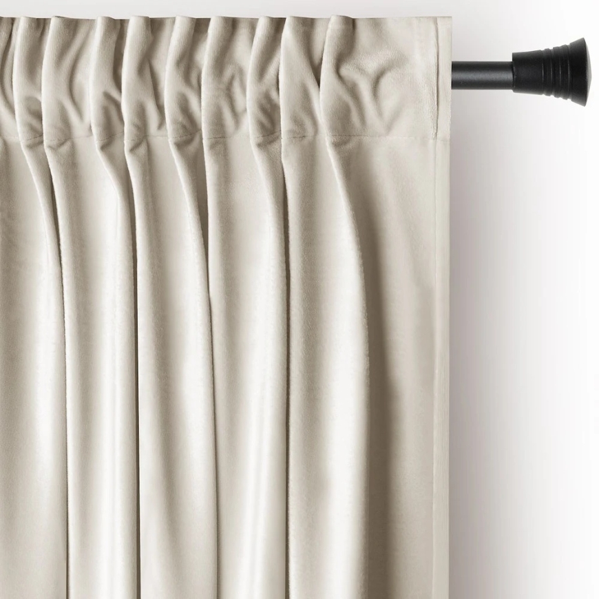 Velvet Curtain with Loops AmeliaHome 285 × 250 cm, Sand Color – 4