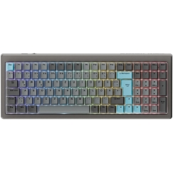Ducky Cushion 98 Spēļu Tastatūra, 96%, DE Izvietojums (ISO), Shush Zaļie Slēdži - Nikelis