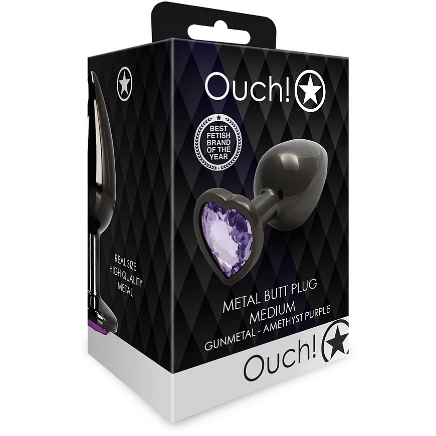 Ouch By Shots Heart Gem Butt Plug - Medium – 5