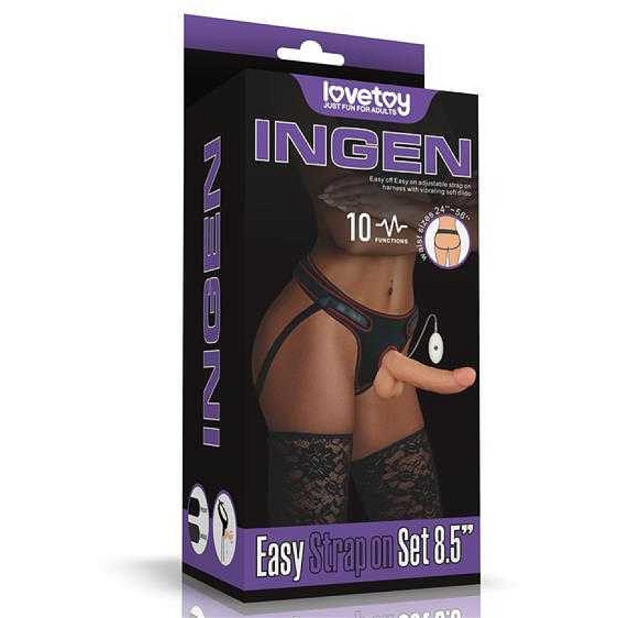 LOVETOY Easy Strapon Set 8,5'' с вибрацией