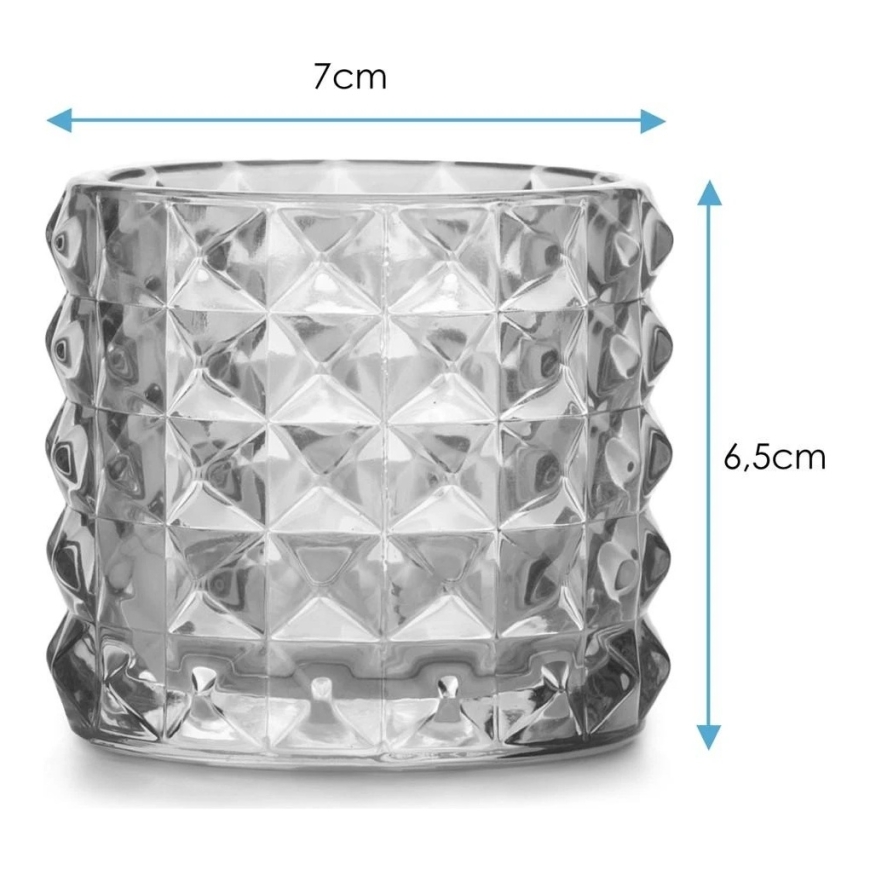 AmeliaHome CANDLEHOLDDER/AH/MALAGA/BOTTLEGREEN/7X6,5 – 3