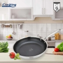 STAINLESS STEEL FRYING PAN, 3 LAYERS, 20X4 CM, TITANIUM 3, "COOKING BY HEINNER" STAINLESS STEEL FRYING PAN, 3 LAYERS, 20X4 CM, TITANIUM 3, "COOKING BY HEINNER"