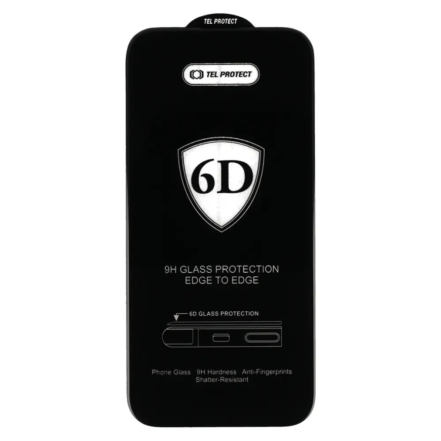 Tel Protect Pilnas Klijai 6D Stiklas IPHONE 17 AIR Juodas - 10 PAK. – 3