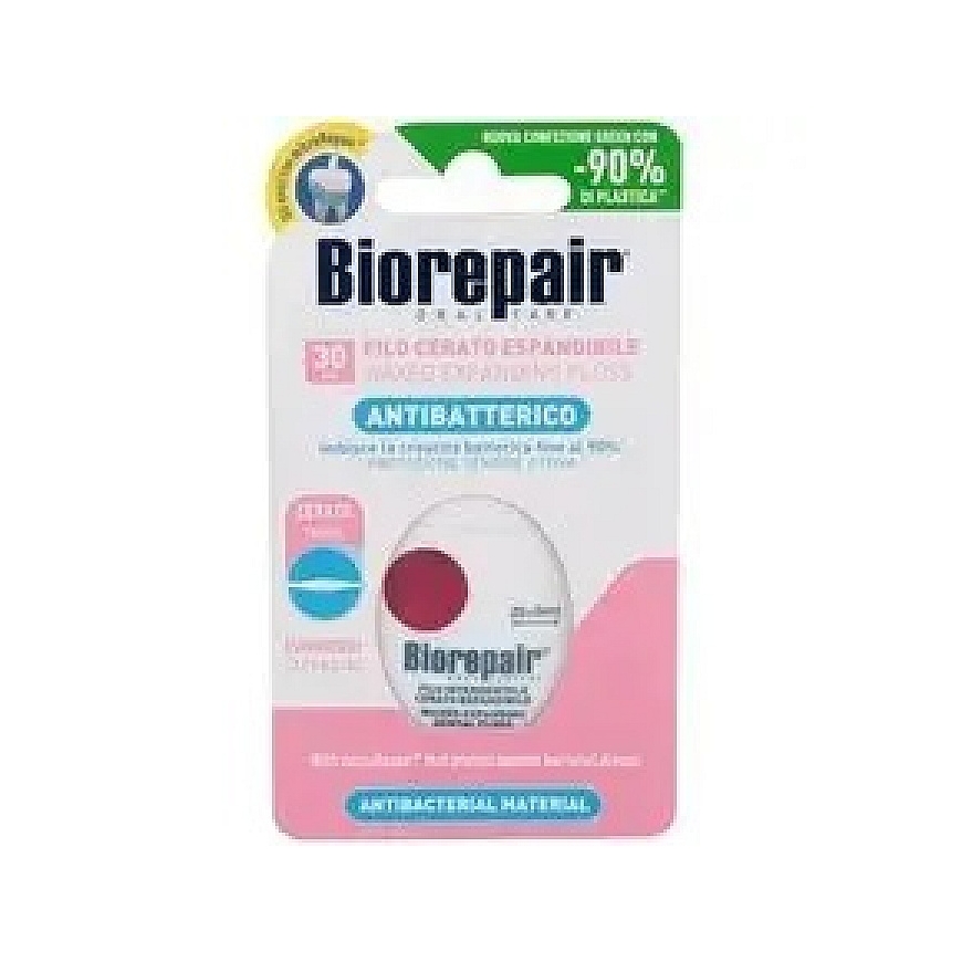Biorepair Antibakteriaalne vahatatud niit - Vahatatud laienev hambaniit tundlike igemete jaoks 1.0tk