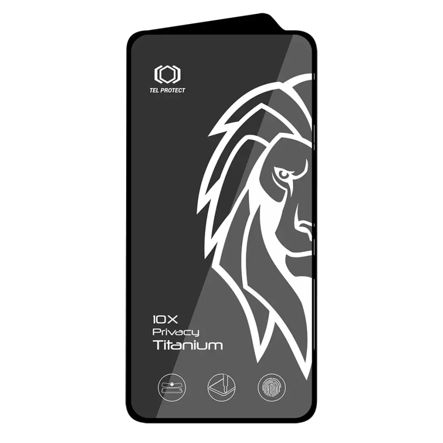 Защитное стекло Tel Protect 10X Privacy Titanium для Galaxy S25+ | Galaxy S24+ (эффект приватности) (совместимо со сканером отпе – 3