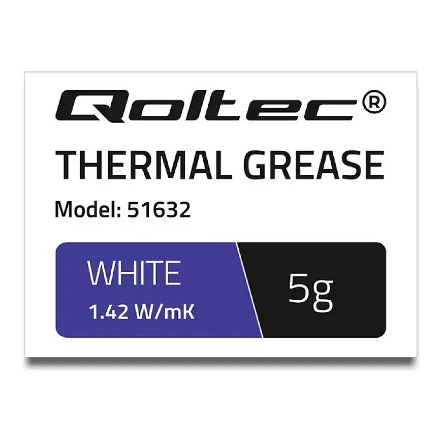 Qoltec 51632 termopasta 1,42 W/mK | 5 g | balta – 2
